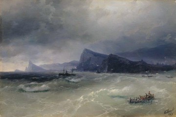 sea rocks 1889 Romantic Ivan Aivazovsky Russian Oil Paintings